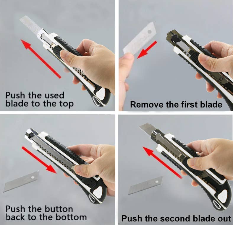 Heavy Duty 18 mm Snap-Off Utility Knife + 2 Blades