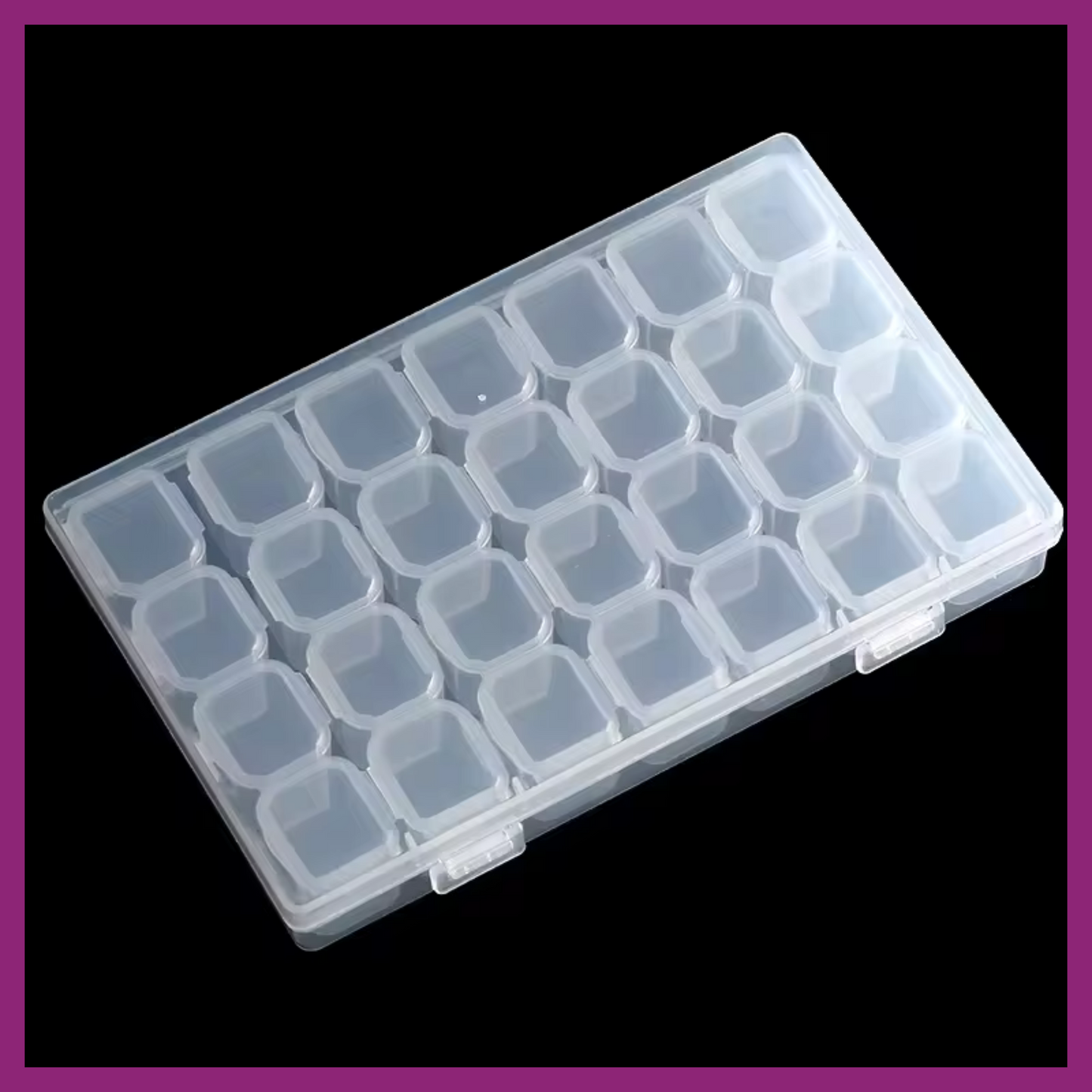 PLASTIC DIAMOND DRILL STORAGE CASE - 28 GRID