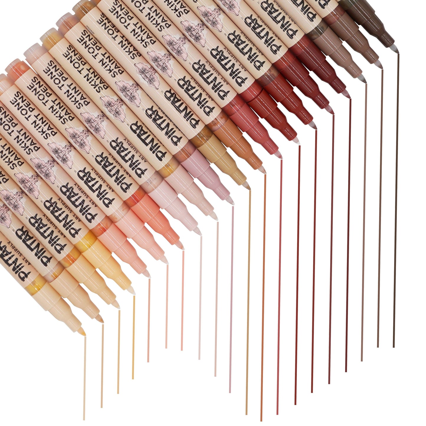 Pintar Skin Tone Acrylic Paint Pen Set - 0.7mm - 20PK