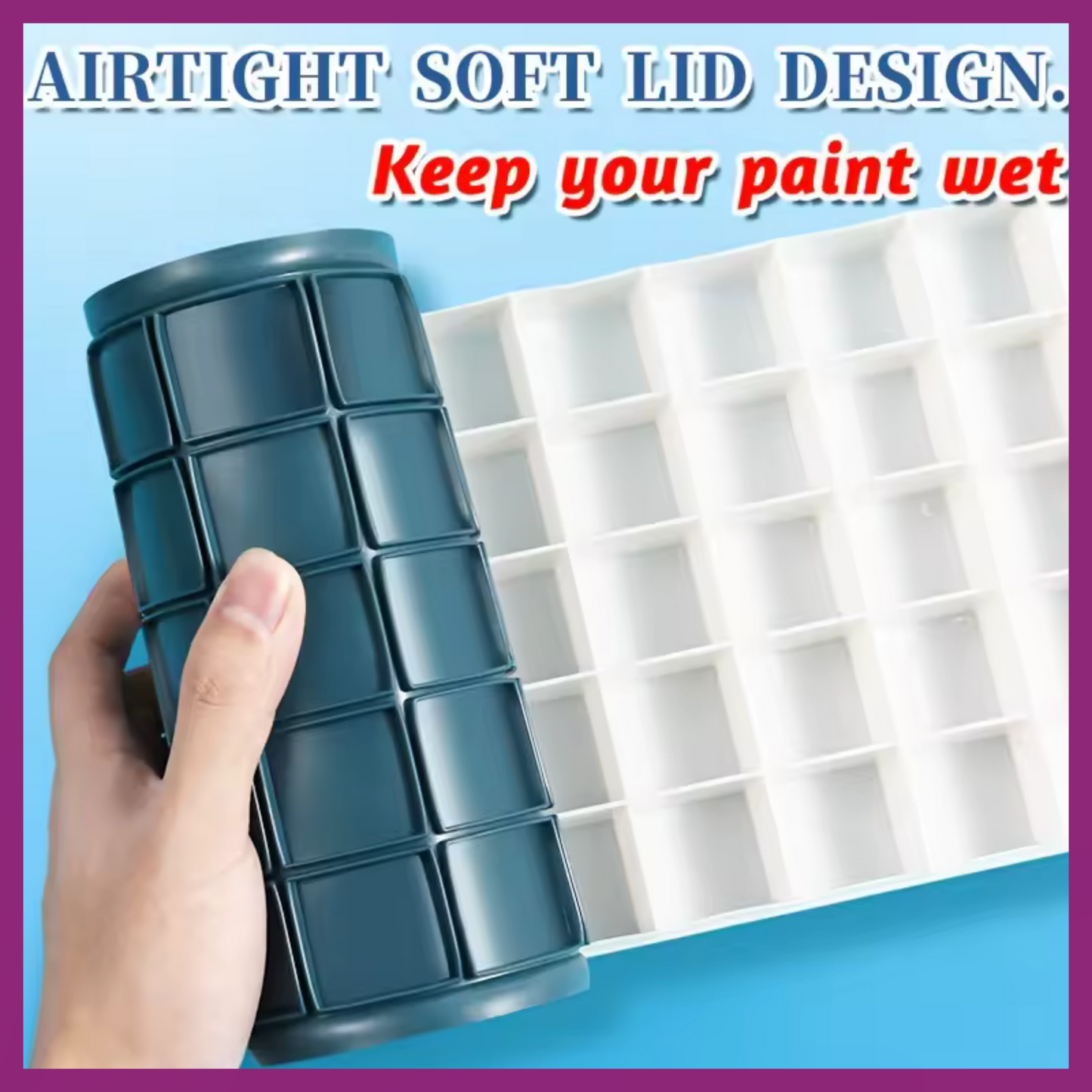 PLASTIC WELLED PALETTE BOX WITH SOFT LID