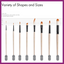 WATERCOLOR PAINTBRUSH SET OF 8 NYLON BRUSHES