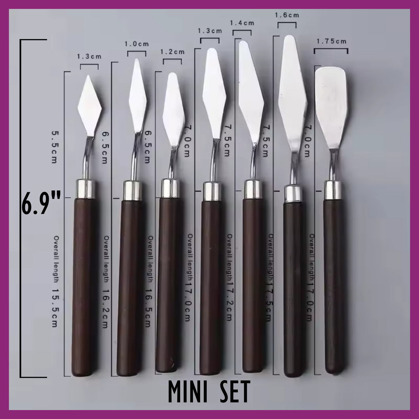 7PC PALETTE KNIFE SET MINI