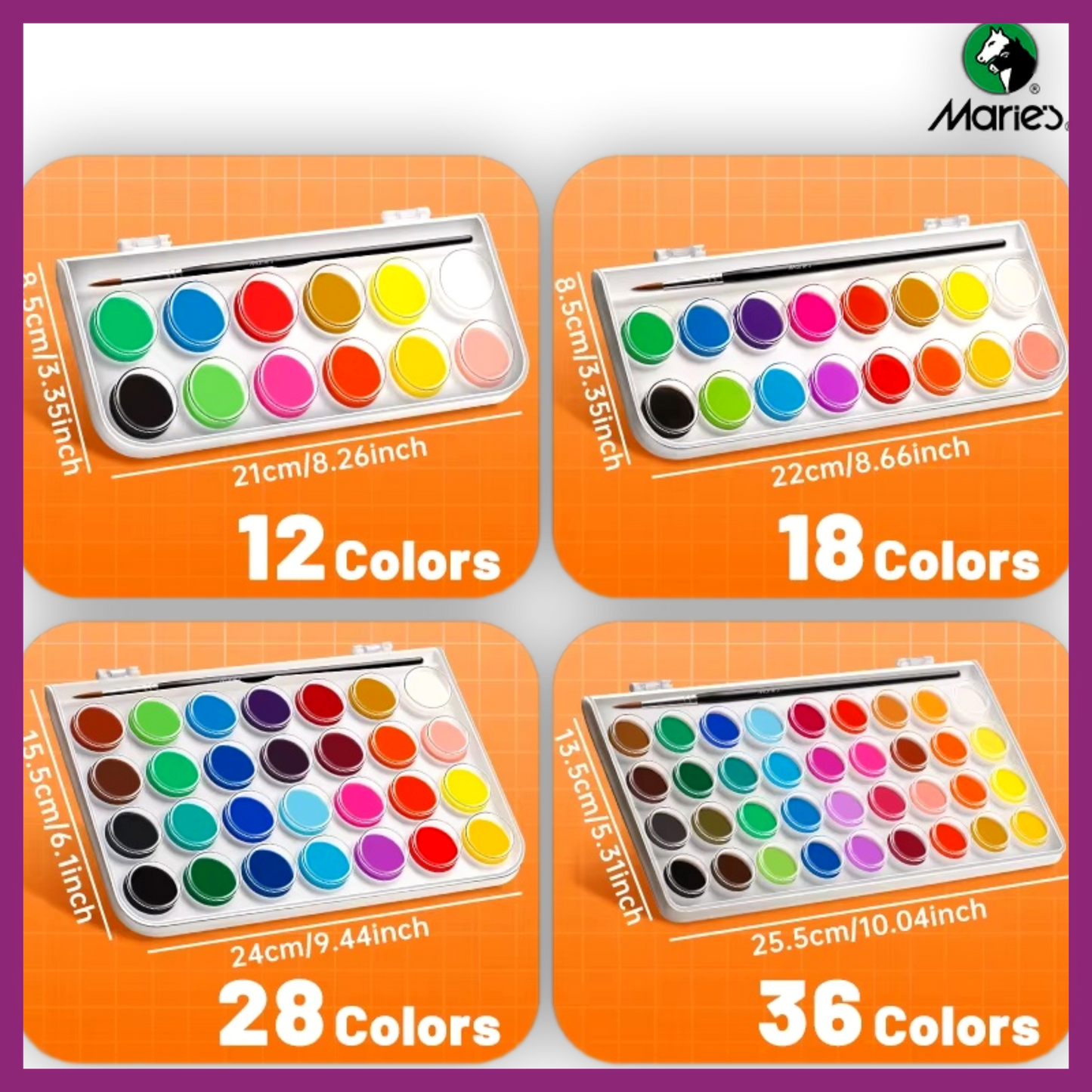 MARIE'S WATERCOLOR PAINT SETS