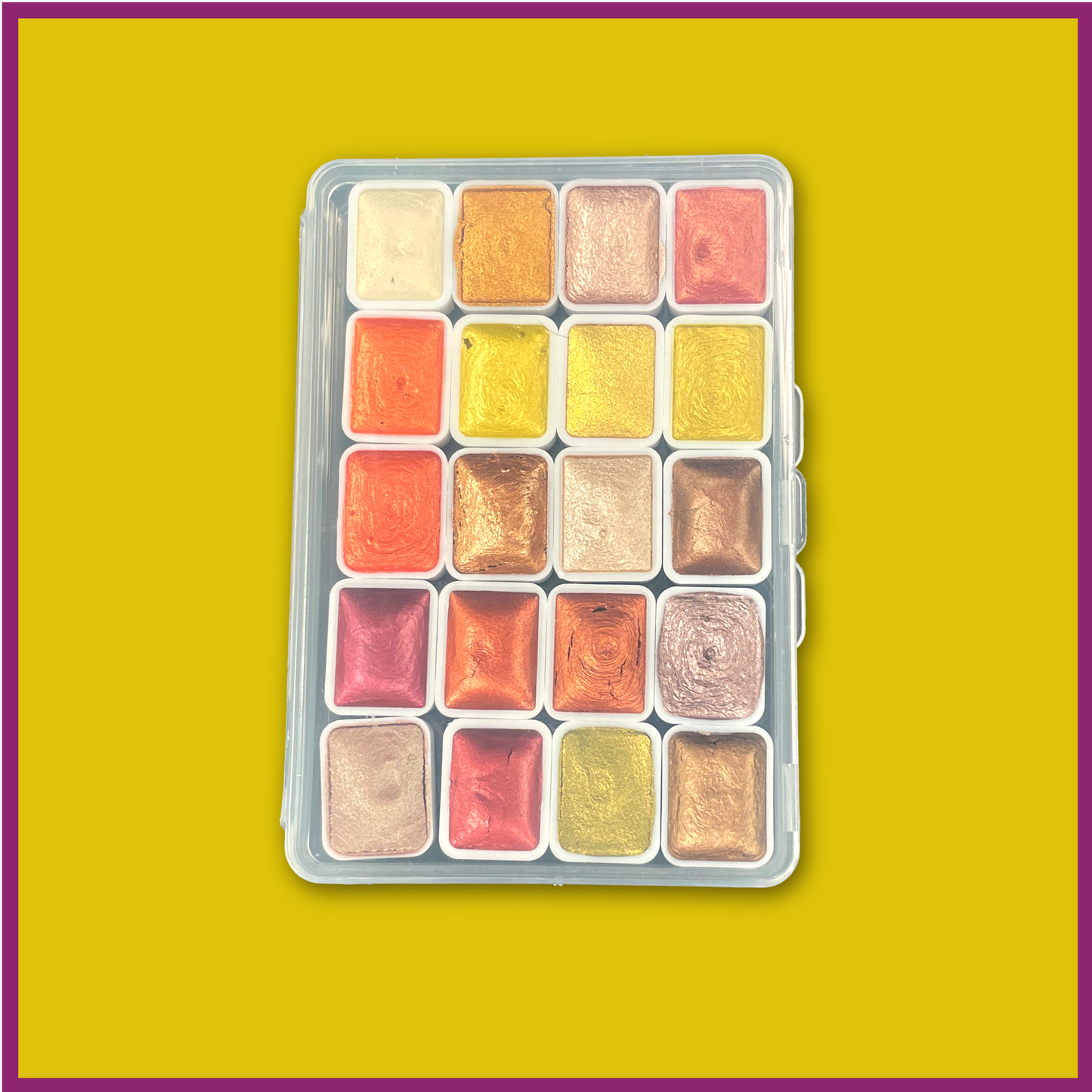 20 COLORS MINI WATERCOLOR PAINT PANS