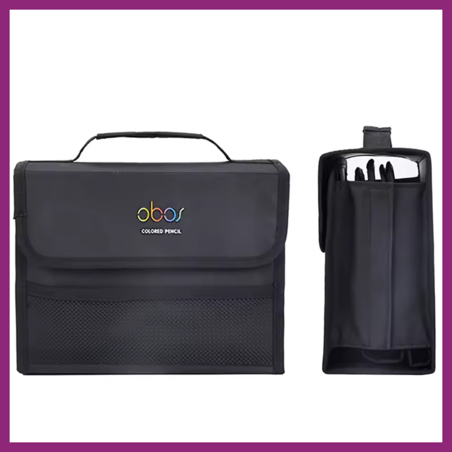200 SLOT BLACK BAG FOR COLORED PENCILS