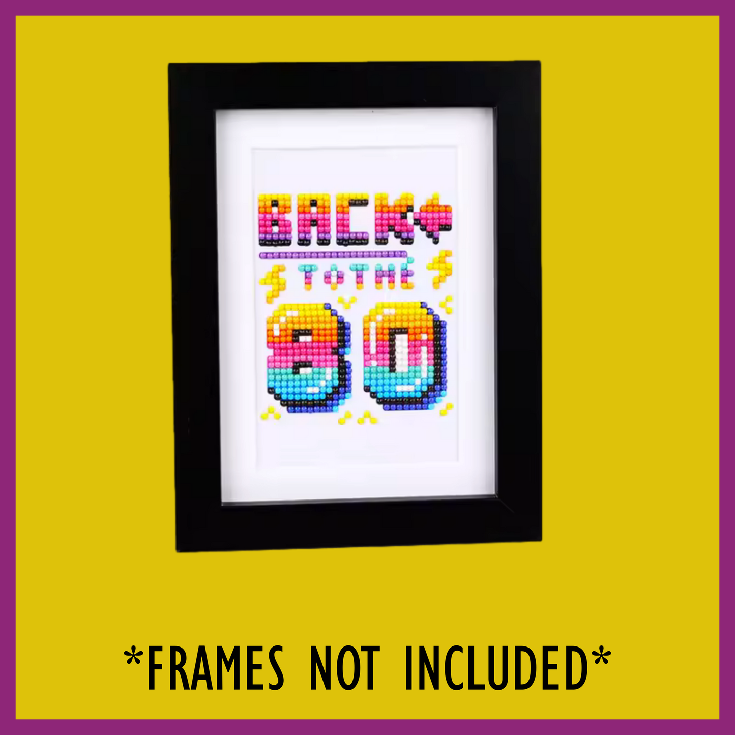 EASY RETRO MIX DIAMOND PAINTING KIT - 8 DESIGNS ON 5x7 CANVAS