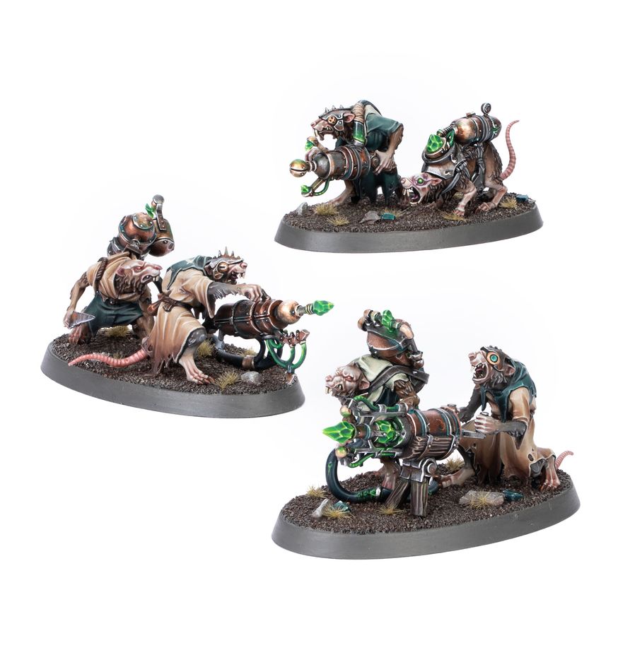 WARHAMMER AGE OF SIGMAR: SKAVEN WARPSPARK WEAPON BATTERY, 3 MINIATURES/FIGURINES