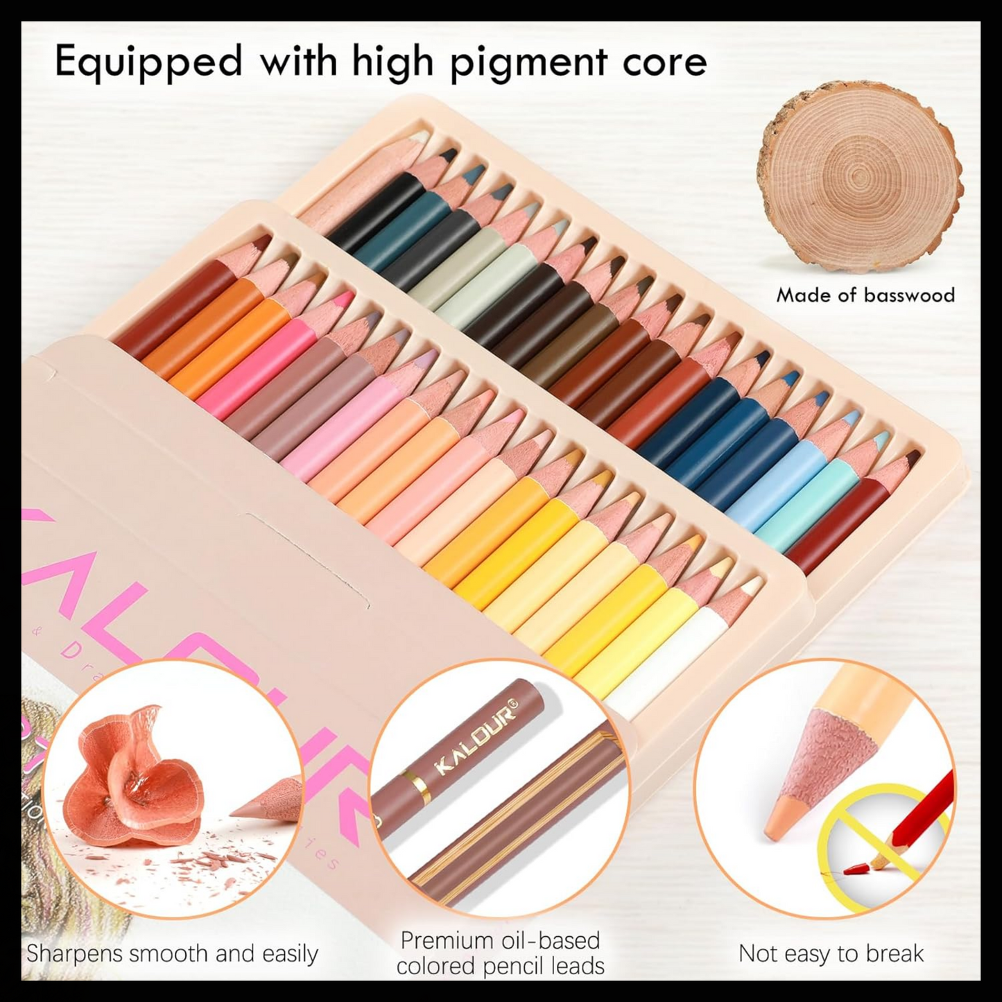 KALOUR SKIN TONES COLORED PENCIL SET OF 36