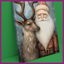 WHIMSICAL CHRISTMAS REINDEER & SANTA PORTRAIT CANVAS PRINT (9"x13")