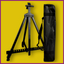 BLACK METAL TRAVEL EASEL - ADJUSTABLE FOR STANDING OR TABLETOP