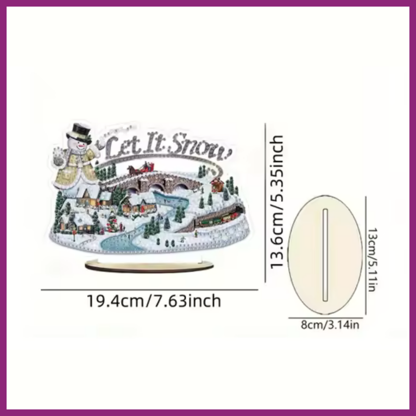 LET IT SNOW SCENE TABLETOP DIAMOND PAINTING KIT