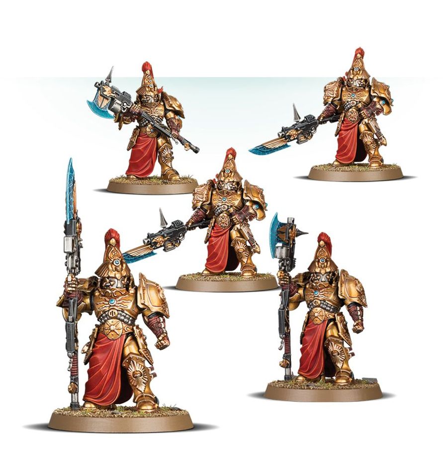 WARHAMMER 40,000: ADEPTUS CUSTODES CUSTODIAN WARDENS, 5 MINIATURES/FIGURINES