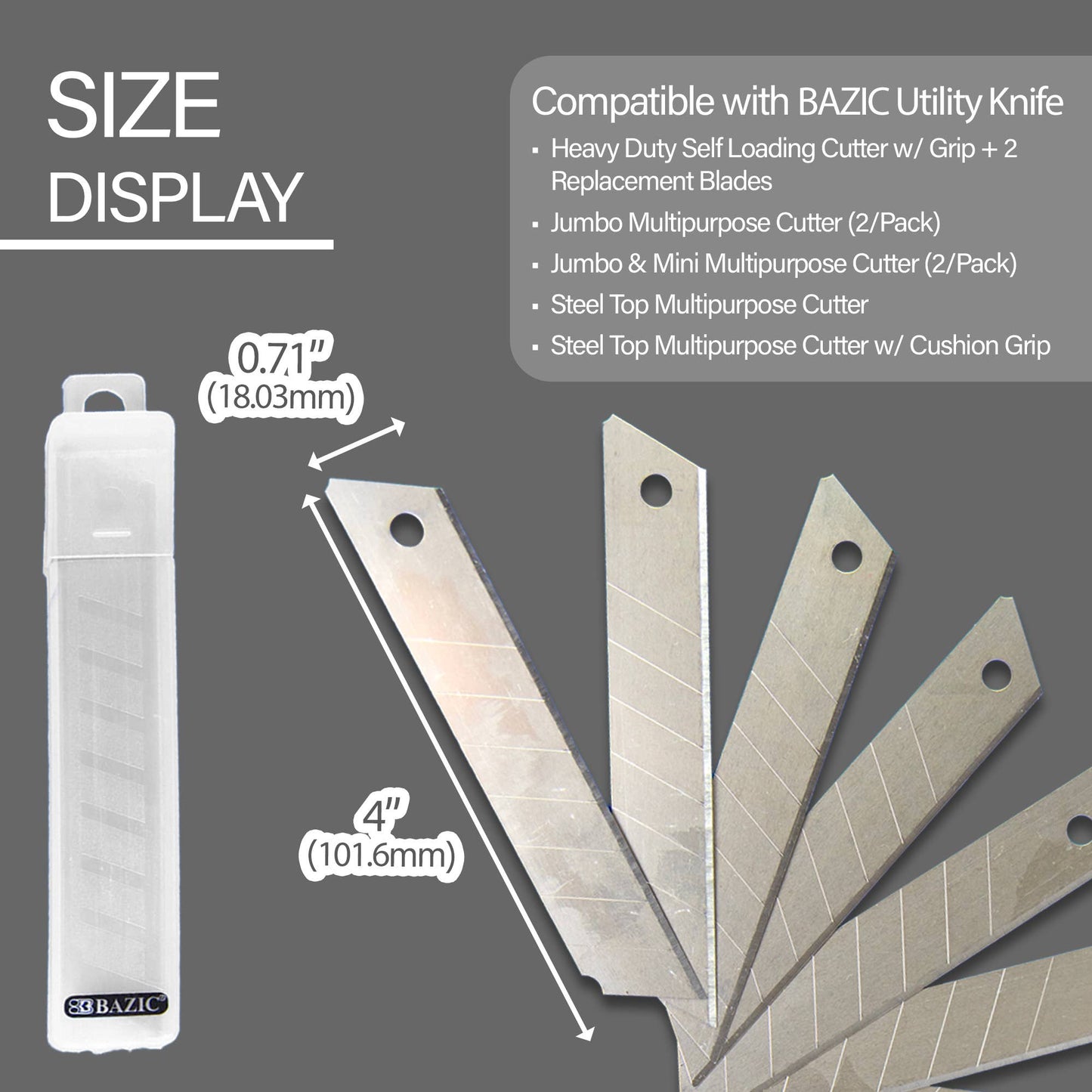 18 mm Snap-Off Replacement Blades in Tube