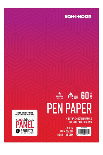 Koh-I-Noor® Pen Paper One Piece Pad with InkBlock™ Panel
