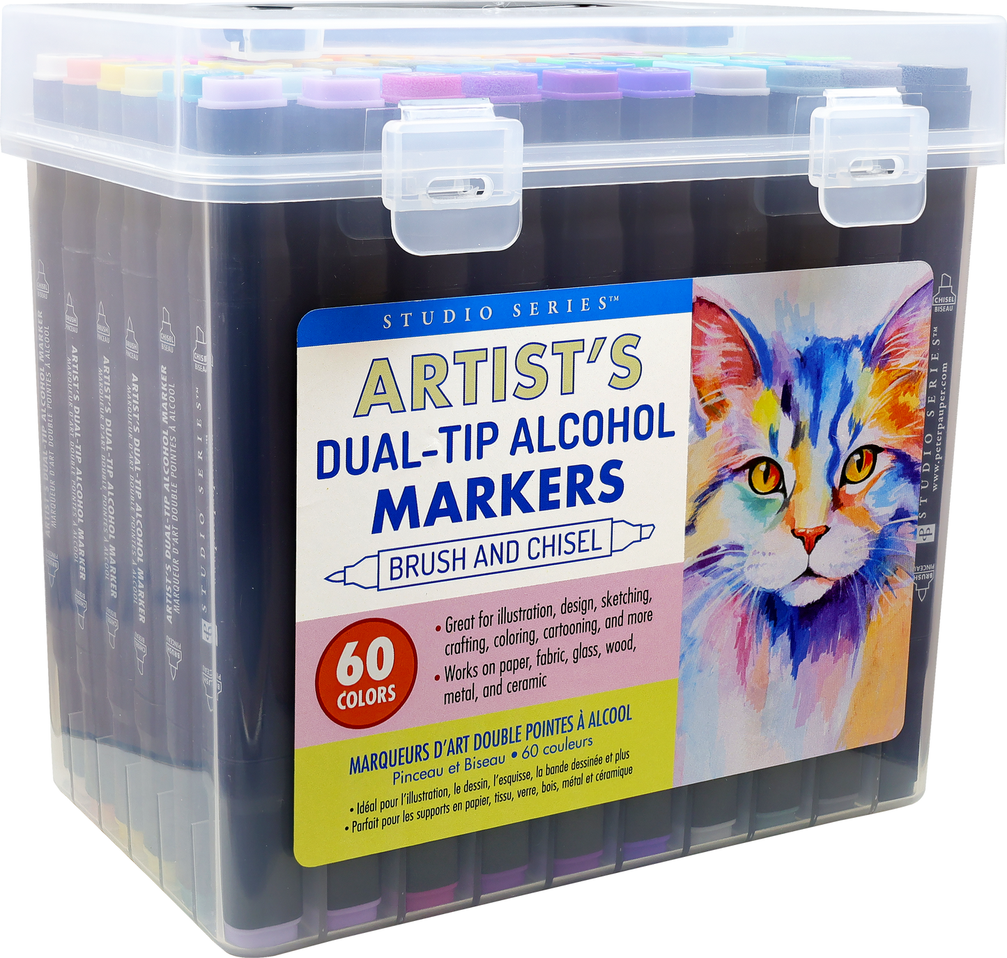 Studio Series Artist's Dual-Tip Alcohol Markers (Set of 60 colors)