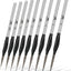 Mr. Pen 9-Piece Detail Paint Brush Set - Silver/Black