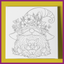 GNOME WITH BABY PIG PREDRAWN CANVAS PANEL