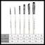LONELY FINGER 6PC MIXED BRUSH SET - GRAY NYLON