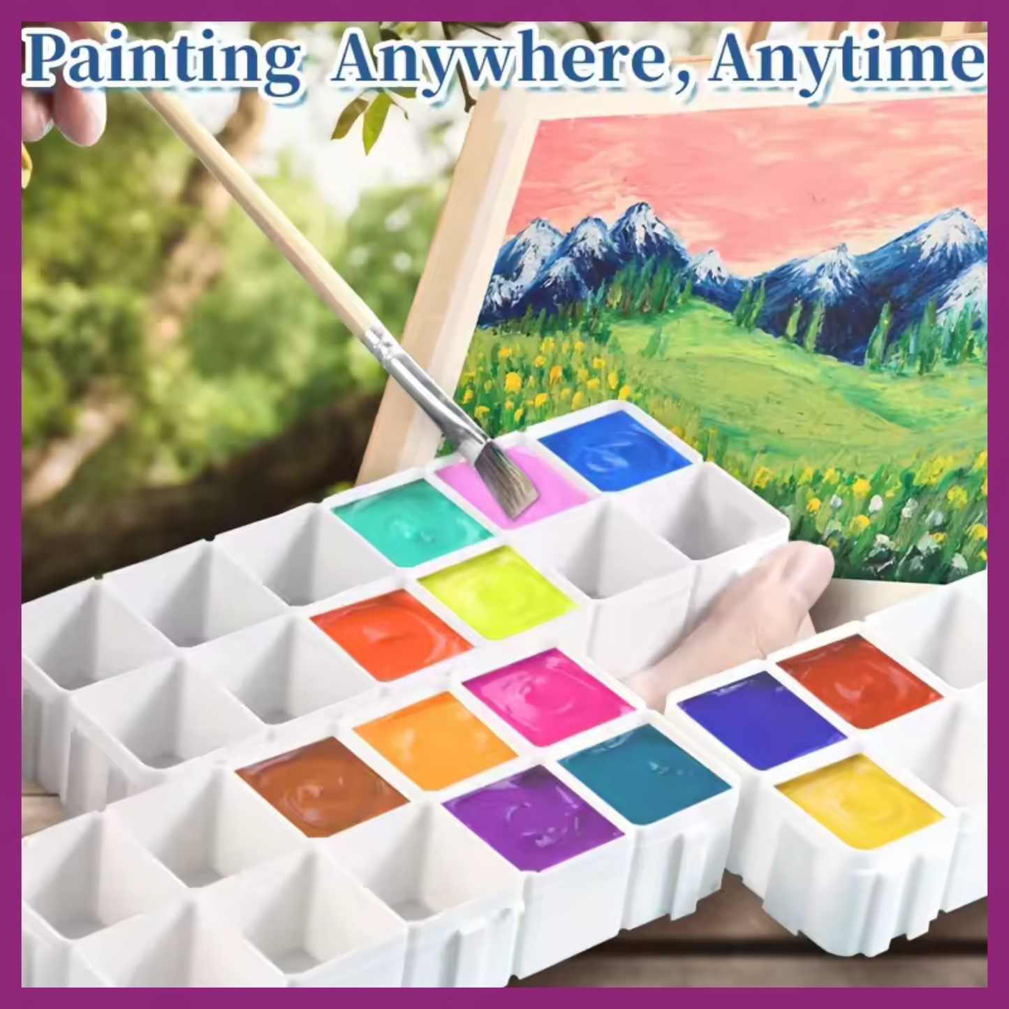 PLASTIC WELLED PALETTE BOX WITH SOFT LID