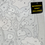 Closeup of paint by number canvas showing canvas texture and numbers with "refererence sheet included" sign.