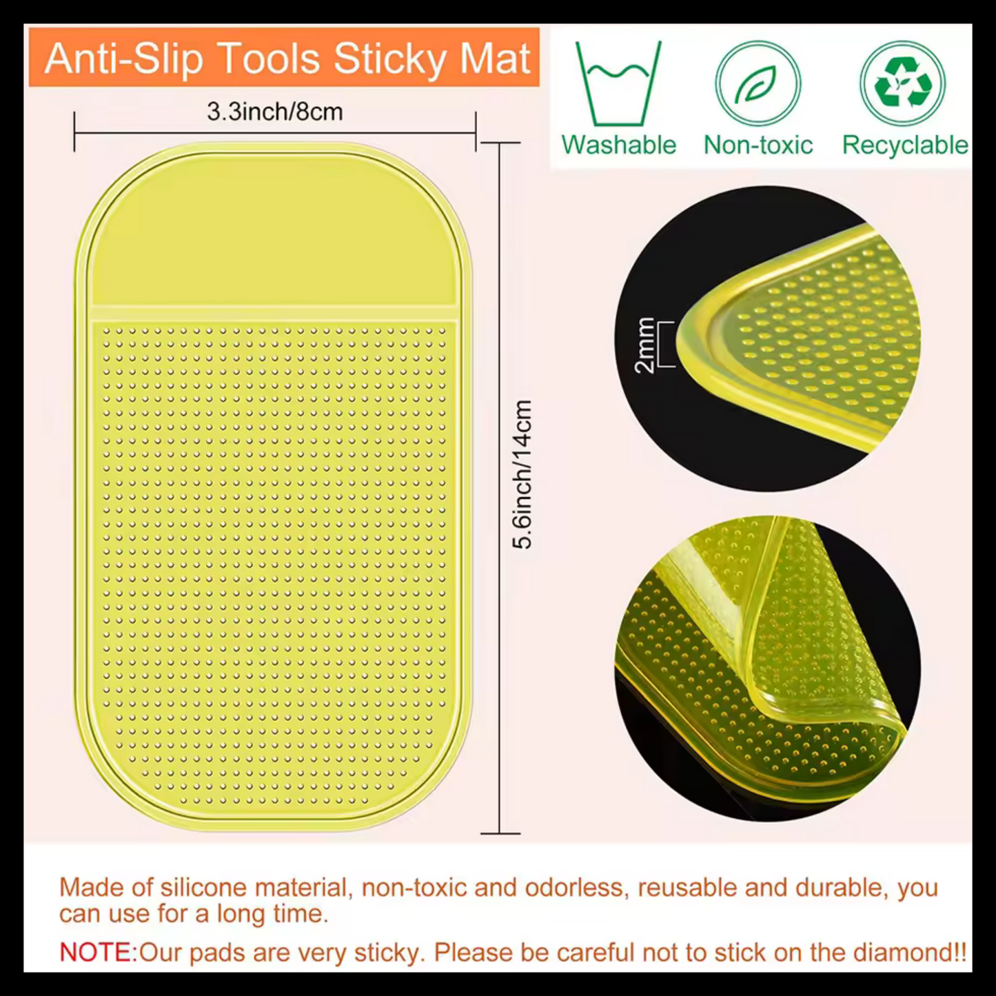 ANTI SLIP STICKY MAT FOR DIAMOND PAINTING DRILL TRAY