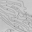 Closeup of paint by number canvas showing canvas texture and numbers