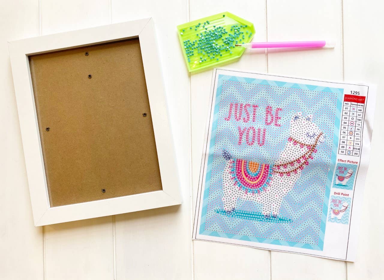 Llama Diamond Art Kit With Frame