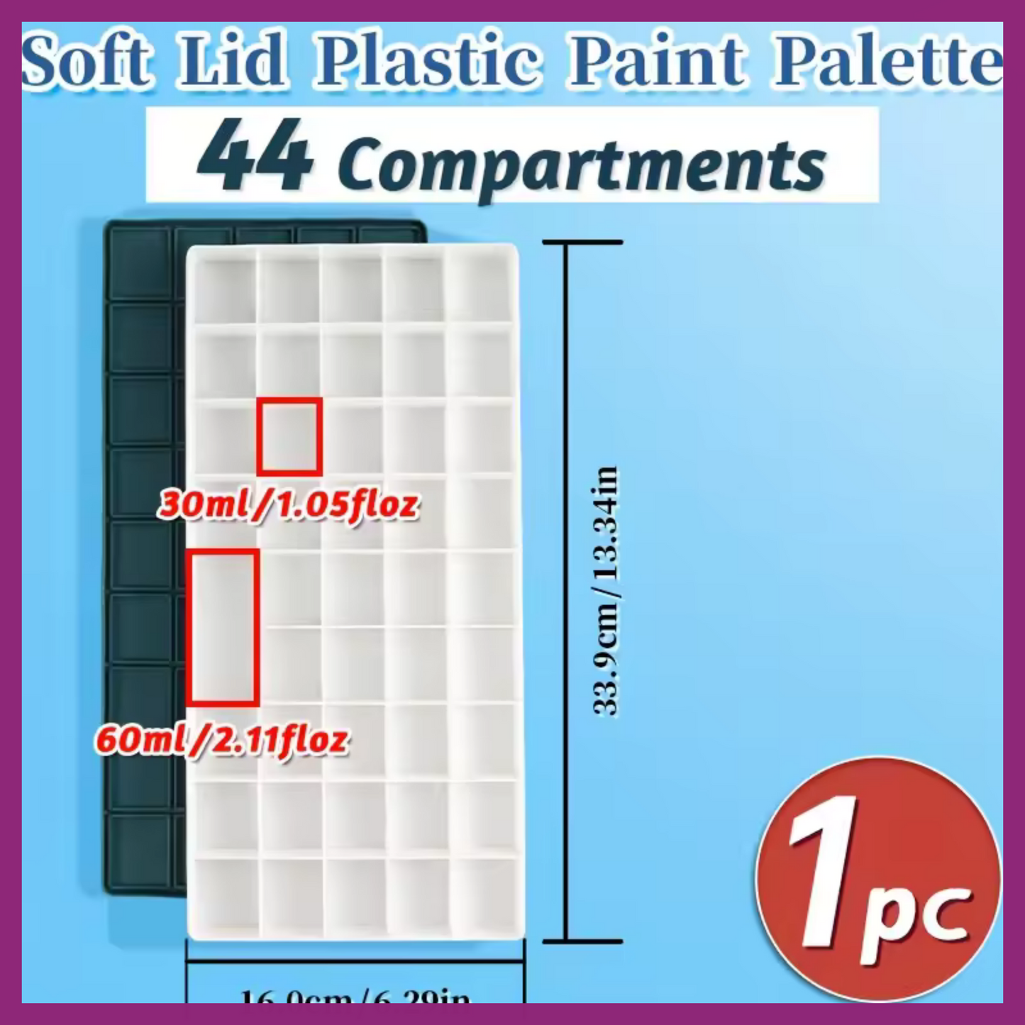 PLASTIC WELLED PALETTE BOX WITH SOFT LID