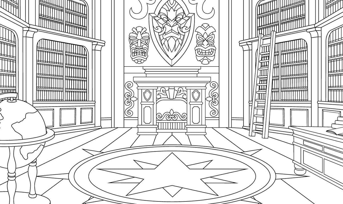 Dark Academia Coloring Book by Rockpool Publishing