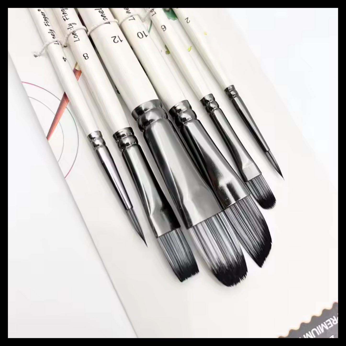LONELY FINGER 6PC MIXED BRUSH SET - GRAY NYLON