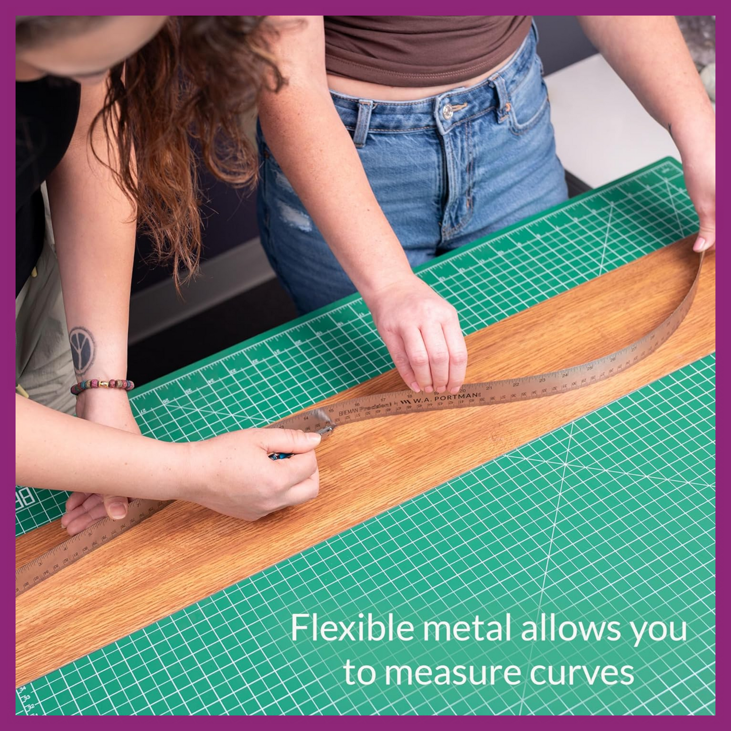 STAINLESS STEEL RULER 12" WITH CORK BACKING