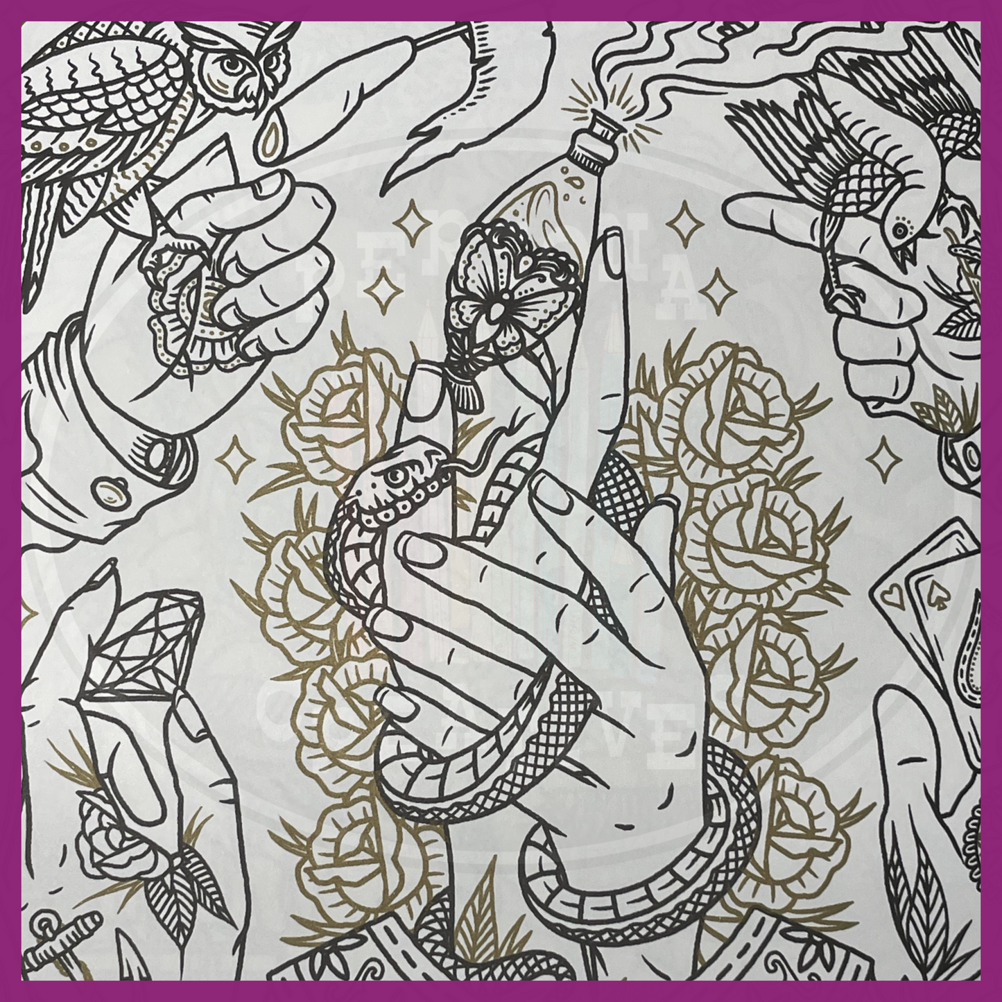 THE TATTOO FLASH COLORING BOOK