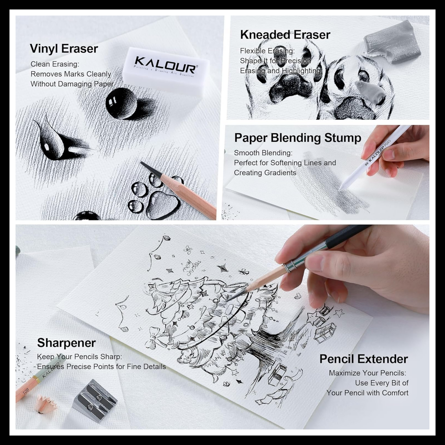 KALOUR 25 PIECE PRO SKETCH PENCIL SET