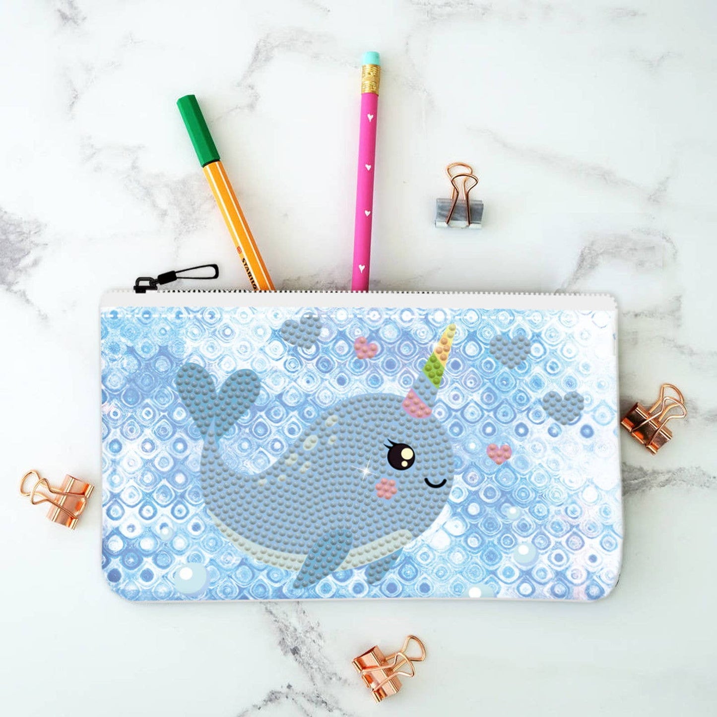 Narwhal Love Zipper Pouch