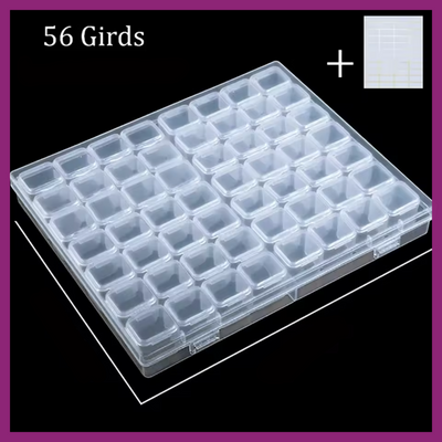 PLASTIC DIAMOND DRILL STORAGE CASE - 56 GRID