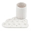 Ceramic Paint Brush Holder & Palette Set - Cloud-Shaped