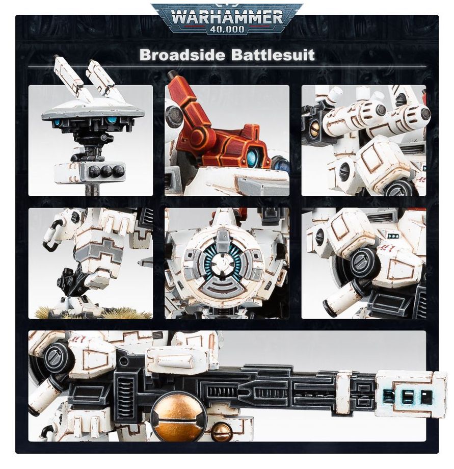 WARHAMMER 40,000: T'AU EMPIRE BROADSIDE BATTLESUIT, 3 MINIATURES/FIGURINES