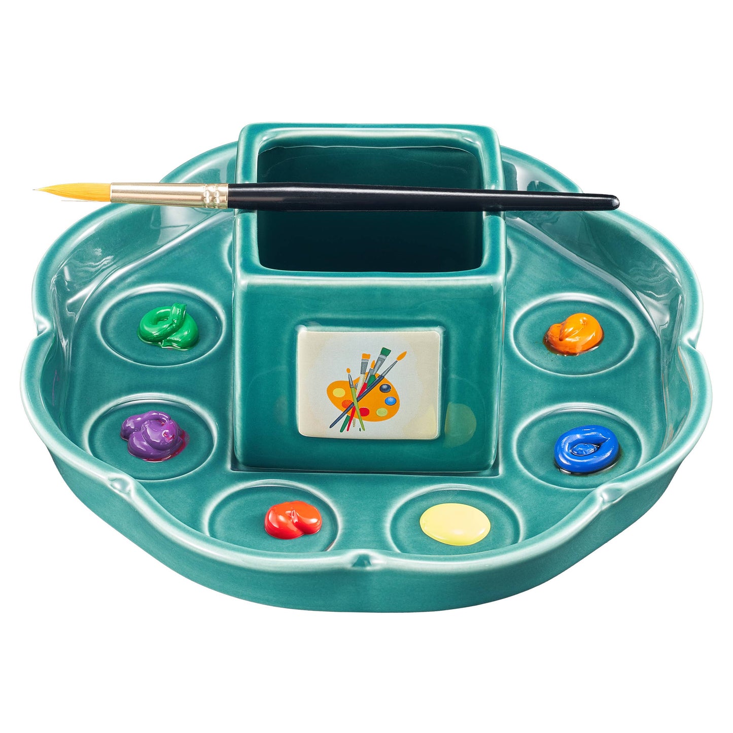 Painters Artist Cup & Plate Set | Paint & Brush Holder Set