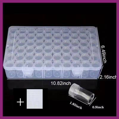 PLASTIC DIAMOND DRILL STORAGE CASE - 60 GRID CYLINDERS