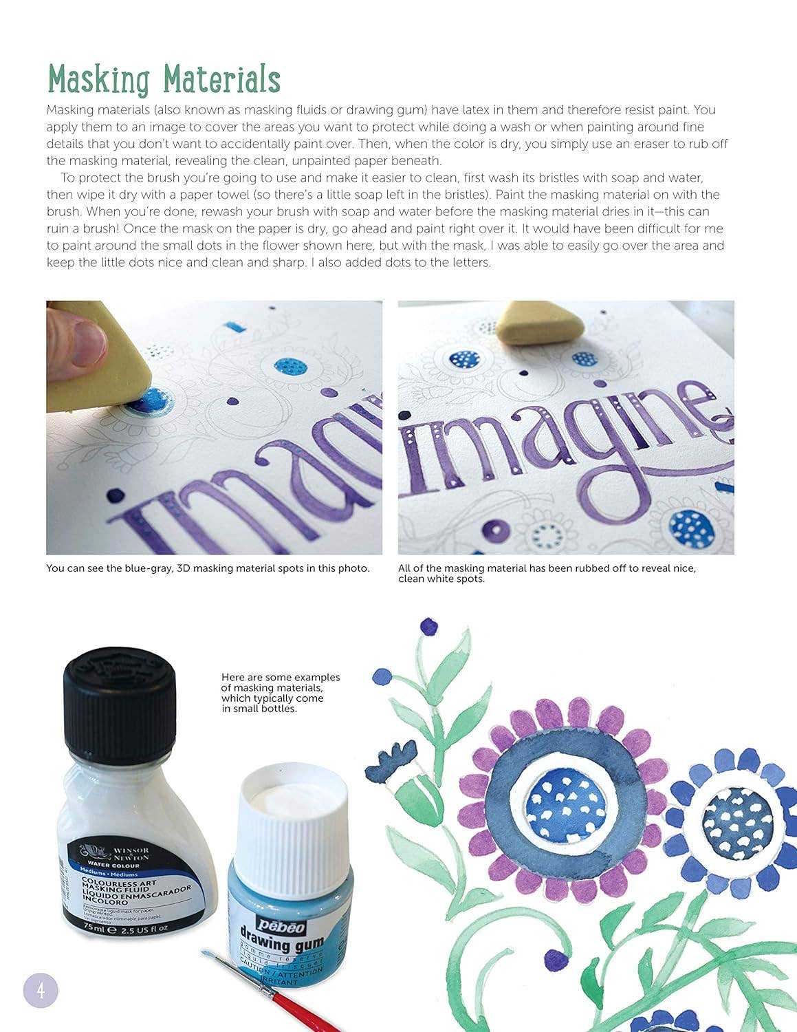 Just Add Watercolor Happy Thoughts - Easy Beginner Guide Workbook