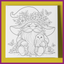 GNOME WITH OWL PREDRAWN CANVAS PANEL