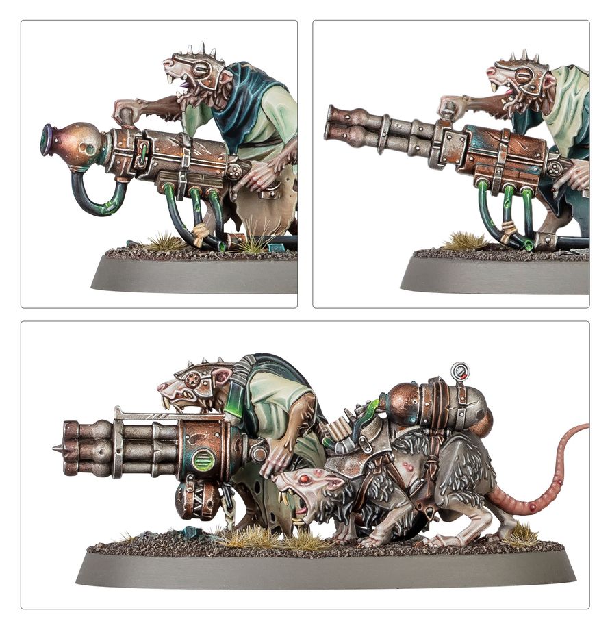 WARHAMMER AGE OF SIGMAR: SKAVEN WARPSPARK WEAPON BATTERY, 3 MINIATURES/FIGURINES