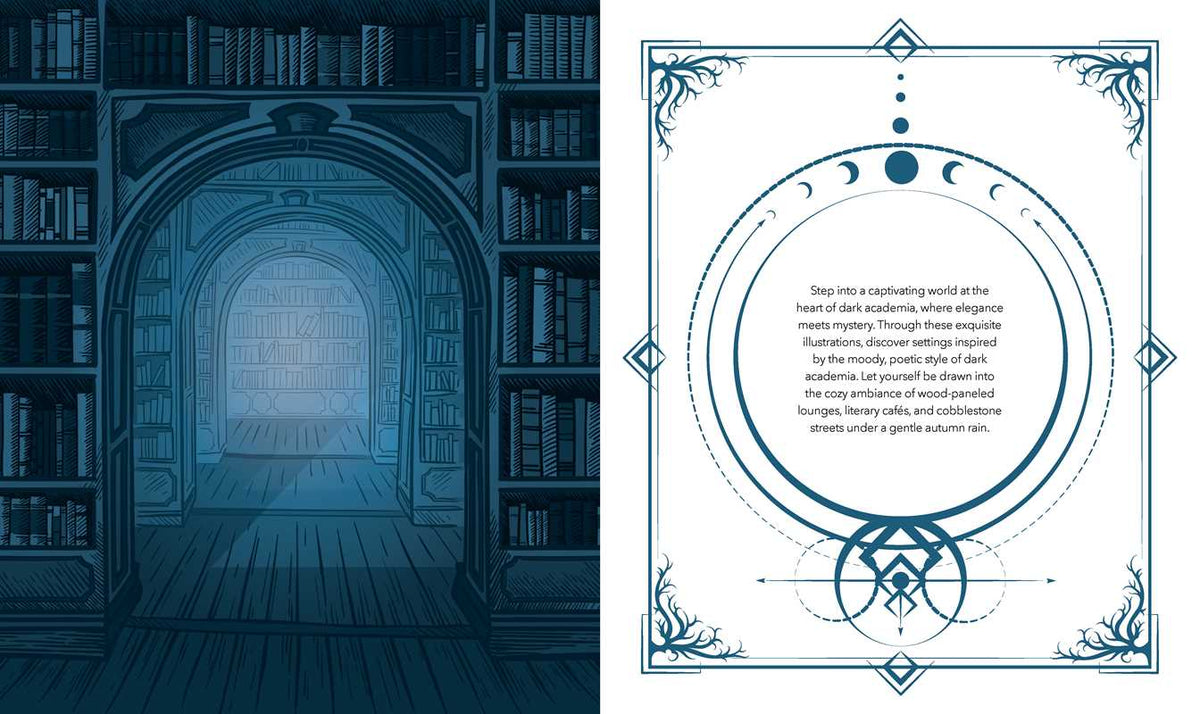 Dark Academia Coloring Book by Rockpool Publishing
