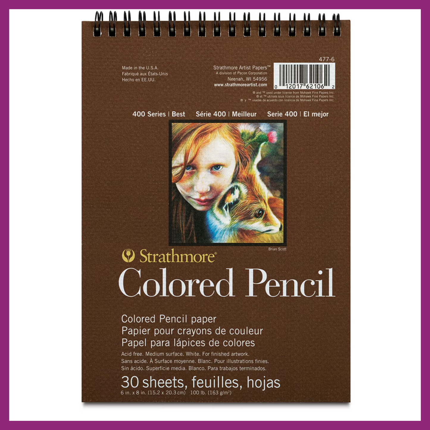 STRATHMORE COLORED PENCIL PAD