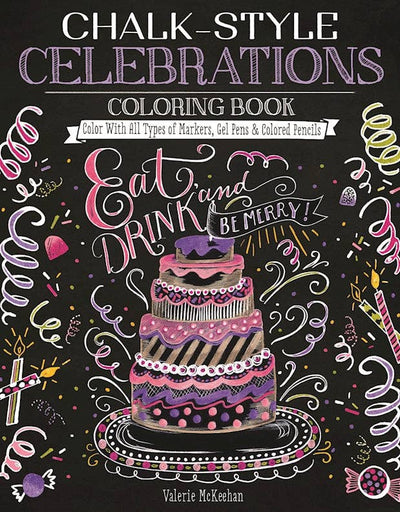 Chalk-Style Celebrations Coloring Book - Uplifting Designs