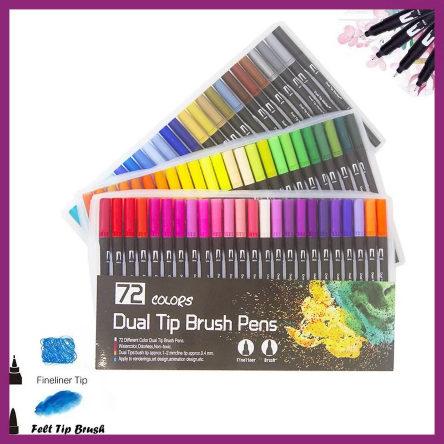 DUAL TIP WATERCOLOR PEN SETS