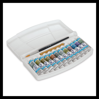 VAN GOGH SET OF 12 WATERCOLOUR TUBES - METALLIC & INTERFERENCE COLORS