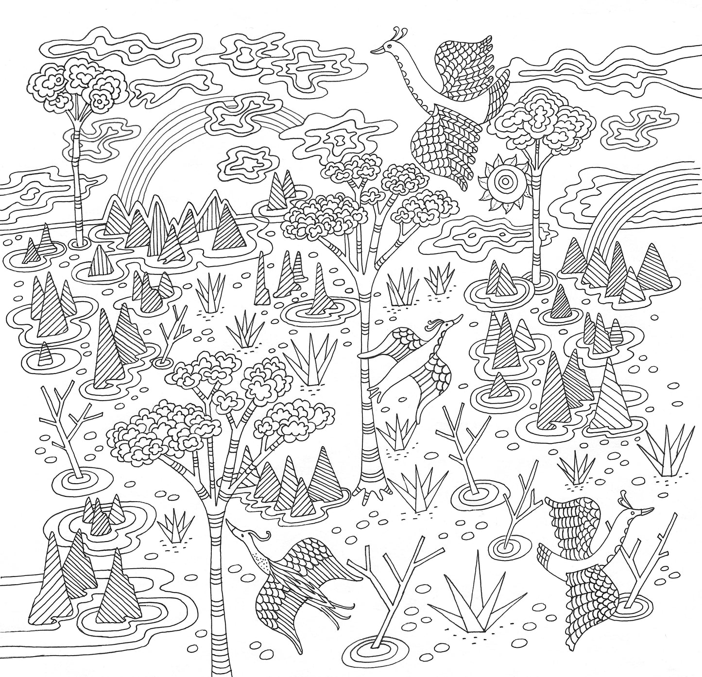 Zen Garden Artist's Coloring Book