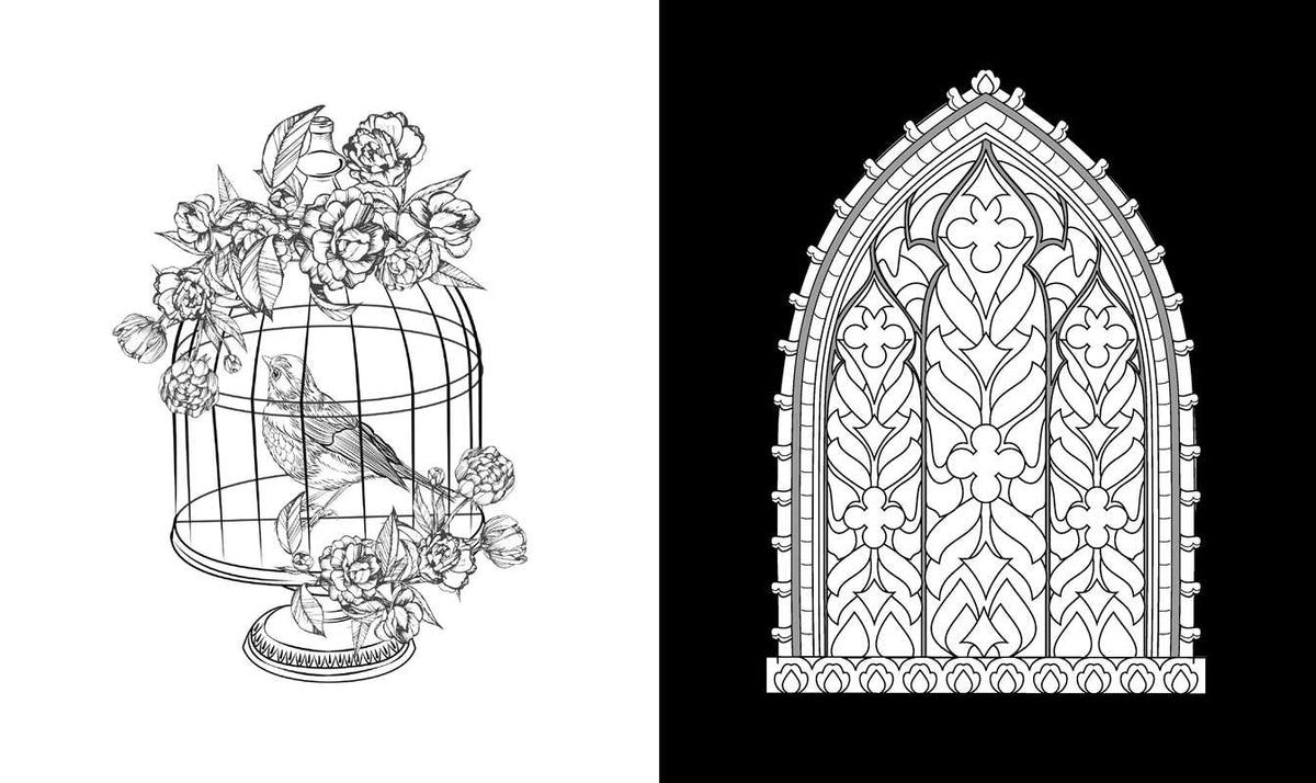Dark Academia Coloring Book by Rockpool Publishing