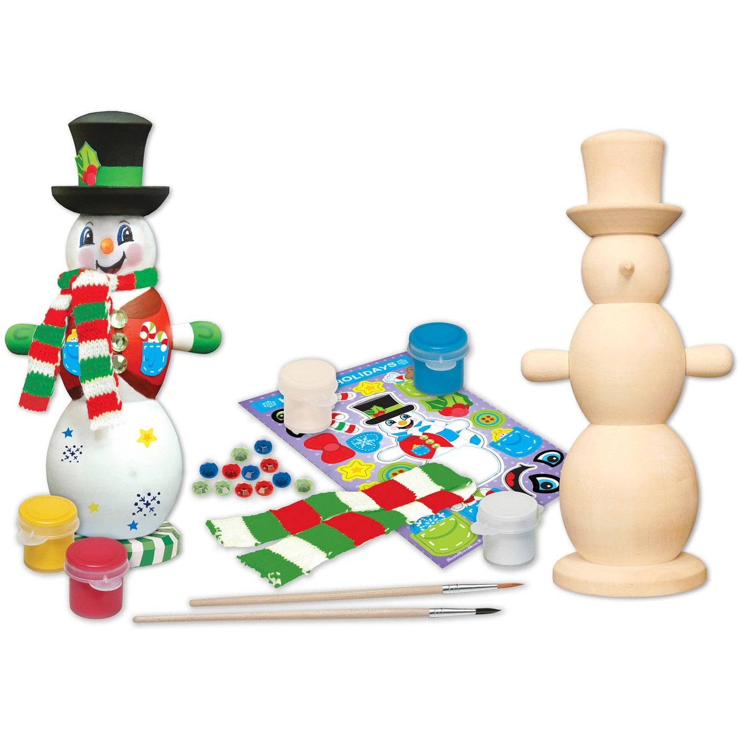 Snowman Wood Paint Set